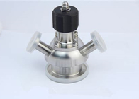 Aseptic Stainless Steel Sanitary Valves With Rotary Handle / Key Handle
